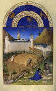 LIMBOURG brothers Les trs riches heures du Duc de Berry: Juillet (July) dh oil on canvas